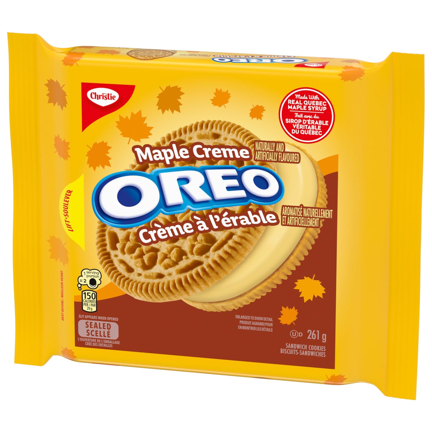 OREO, Maple Creme Sandwich Cookie, Made with Real Quebec Maple Syrup, 261 g Oreo Maple