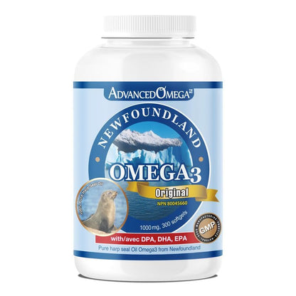 ADVANCED OMEGA Seal Oil 1000MG (300 Count), Made in Canada