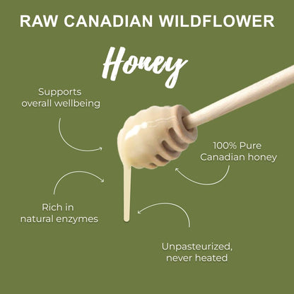 ONEROOT Raw Honey Unpasteurized | Boreal Forest Raw Wildflower Honey | Creamed Honey 100% Farmed & Packed in Canada | (3kg)