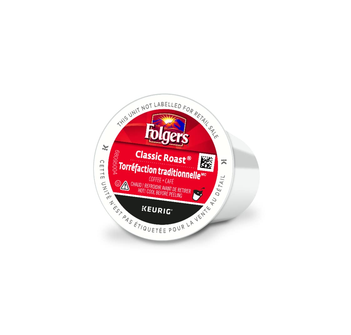 Folgers Caramel Drizzle Flavoured Coffee, Single-Serve K-Cup Pods For Keurig Coffee Makers, 30 Count