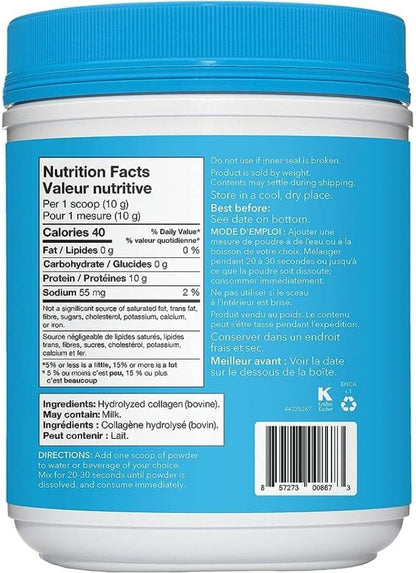 Vital Proteins Collagen Peptides, 567g - Hydrolyzed Collagen - 10g per Serving - Unflavored