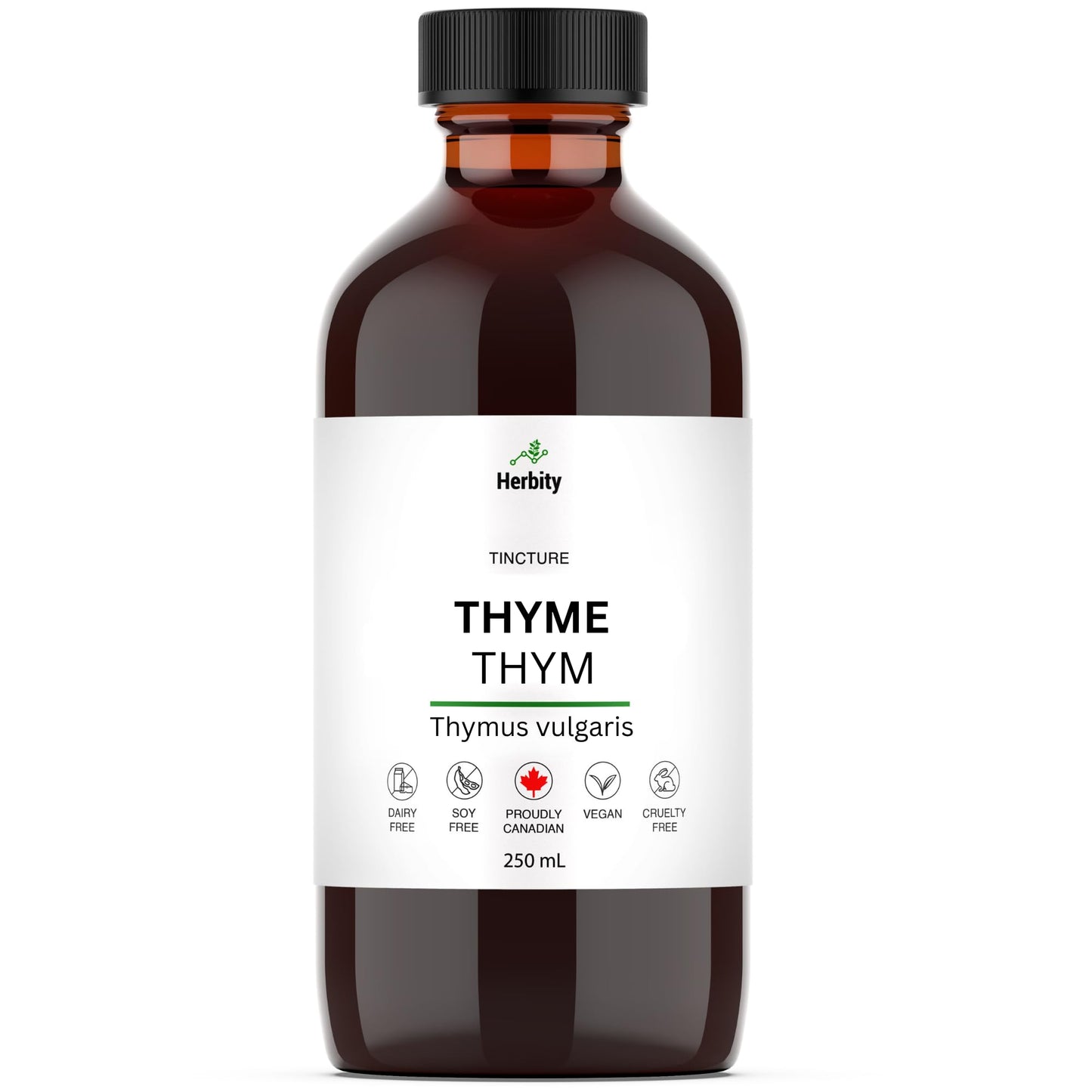 Thyme Herbal Tincture Liquid Extract, Hand Crafted Natural Medicine Remedies Herb Formula Drops, Non-GMO, Vegan, (100mL, 3.4oz)