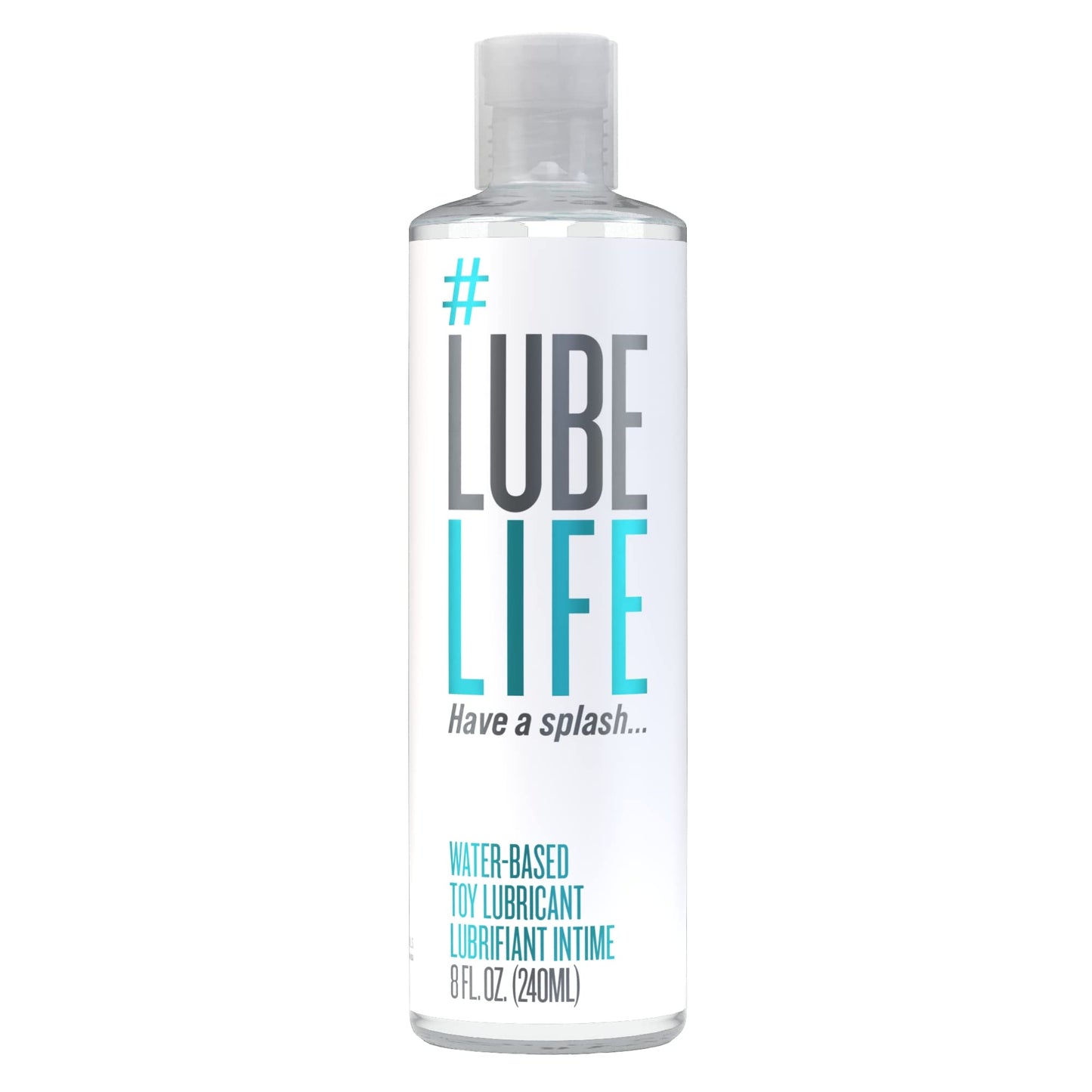 Lube Life Water-Based Toy Lubricant, 8 Fl Oz (240mL) Toy-Safe lube for Men, Women and Couples