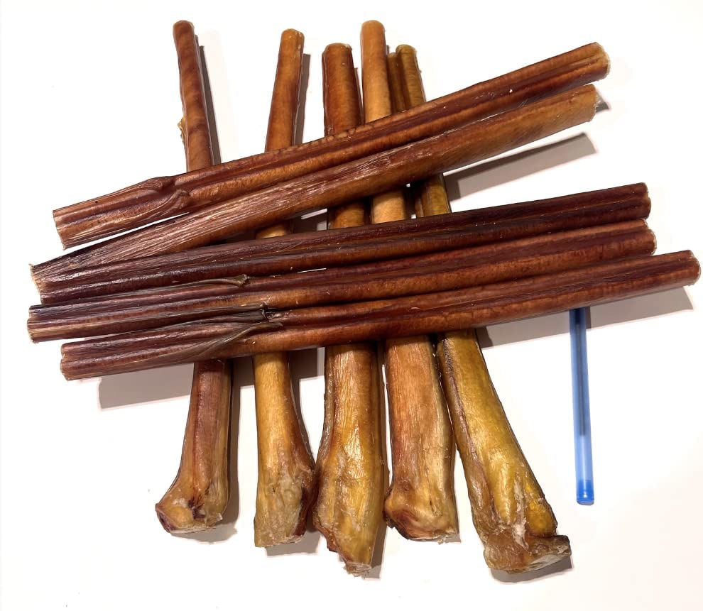 Bully Sticks for Dogs - Canadian Made Bully Sticks for Dogs - (12 INCH 10 PACK APPROX. 500 GRAMS)