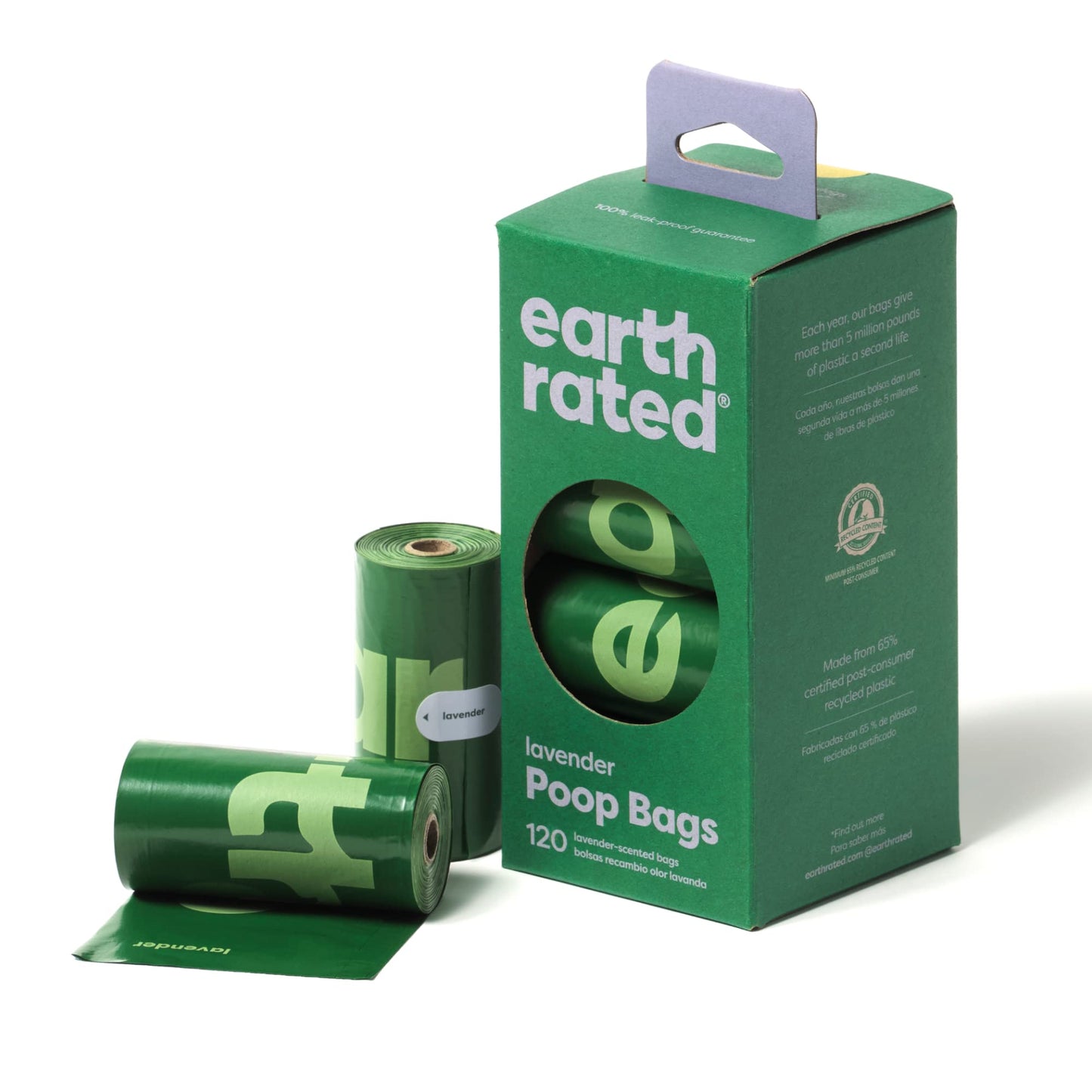 Earth Rated Dog Poop Bags, New Look, Guaranteed Leak Proof and Extra Thick Waste Bag Refill Rolls For Dogs 270 bags