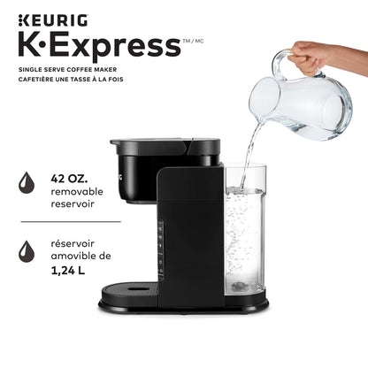 Keurig K-Express Single Serve K-Cup Pod Coffee Maker, Black, With A Removable Reservoir