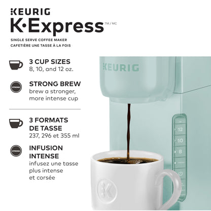 Keurig K-Express Single Serve K-Cup Pod Coffee Maker, Black, With A Removable Reservoir