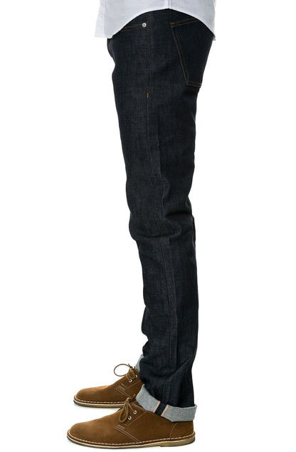 Naked & Famous Denim Men's Skinny Guy Jean 29 Deep Indigo Stretch Selvedge Made in Canada