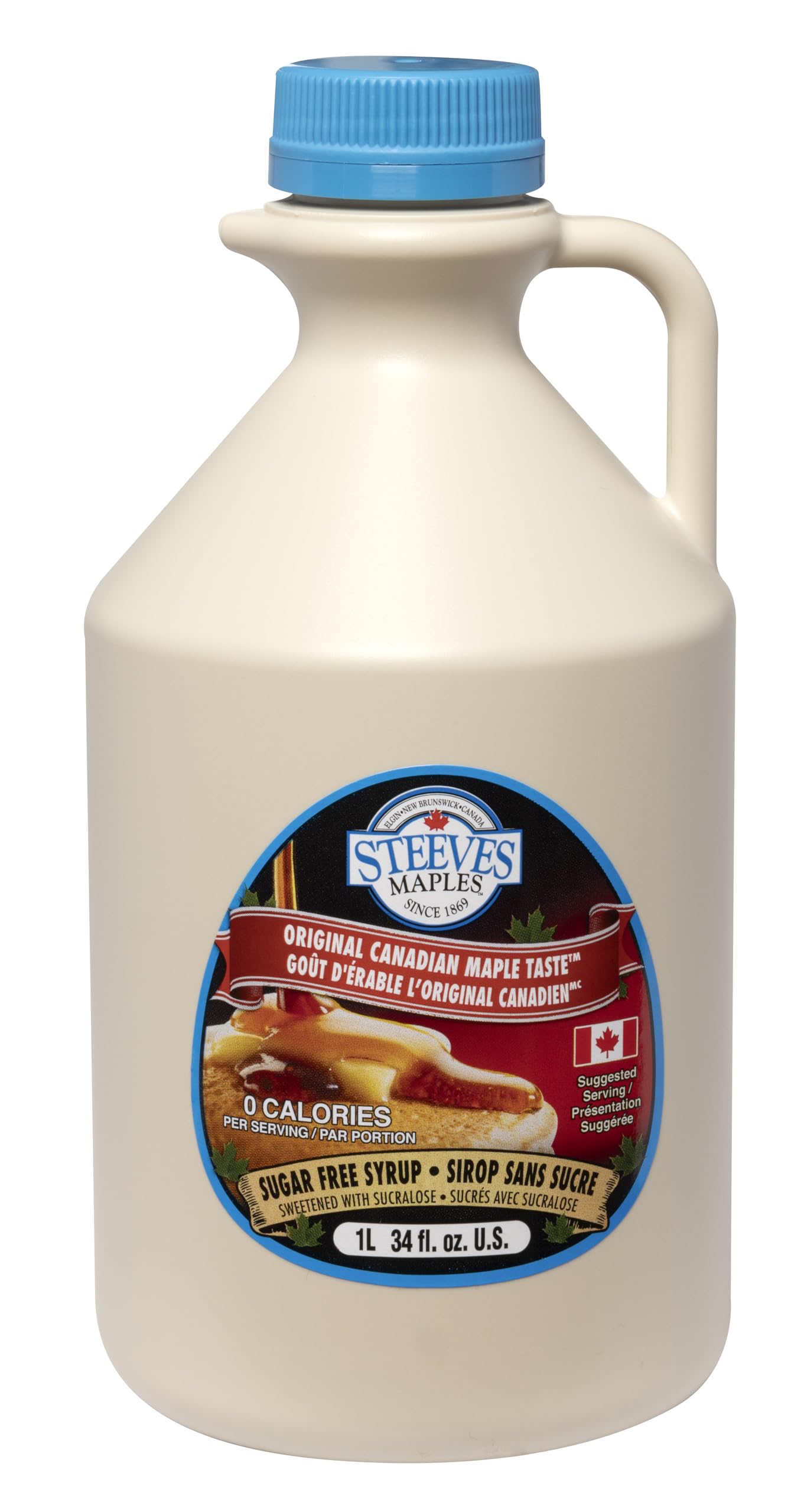 Steeves Maples Sugar Free Syrup - Maple - 1L | Keto Friendly, Pack of One