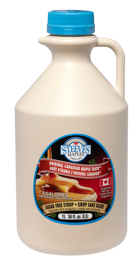 Steeves Maples Sugar Free Syrup - Maple - 1L | Keto Friendly, Pack of One