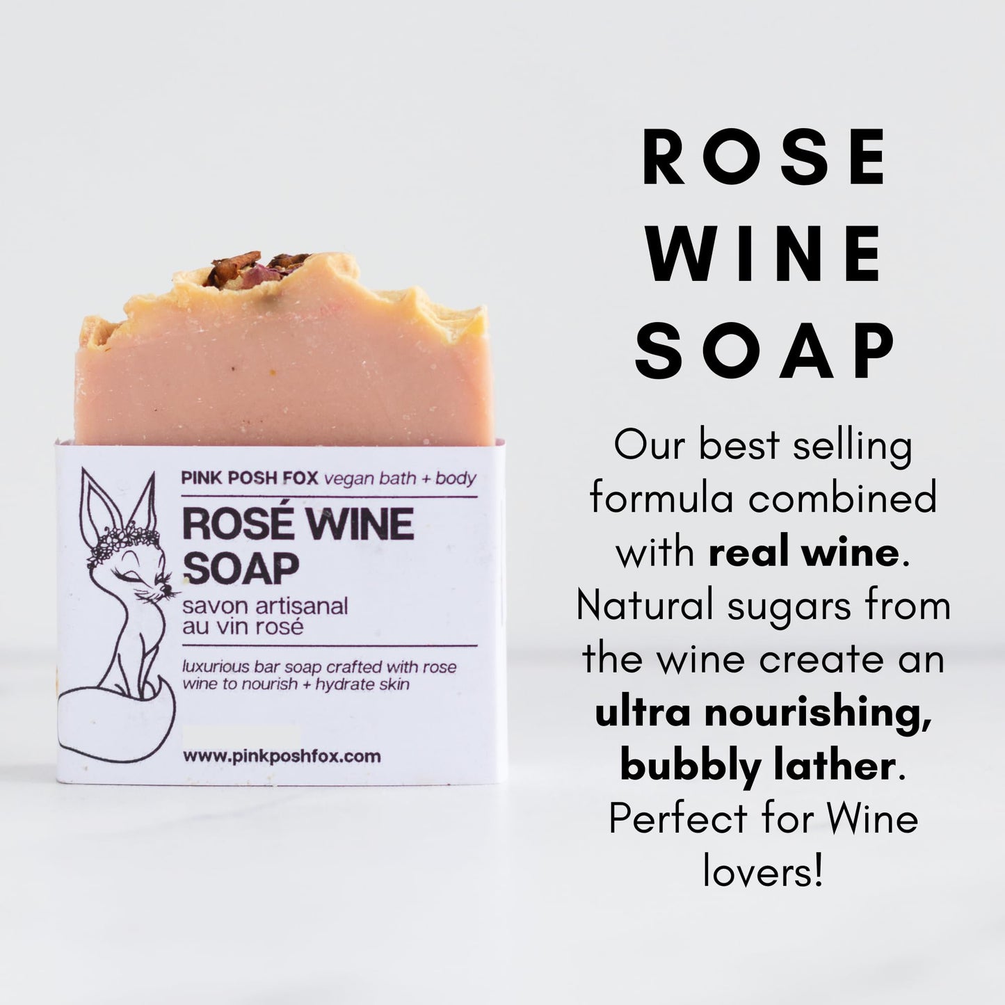 Pink Posh Fox, 6 pack Soap Gift Set, Vegan, Palm Oil Free, Ethically Sourced, Cold Pressed, Canadian Made