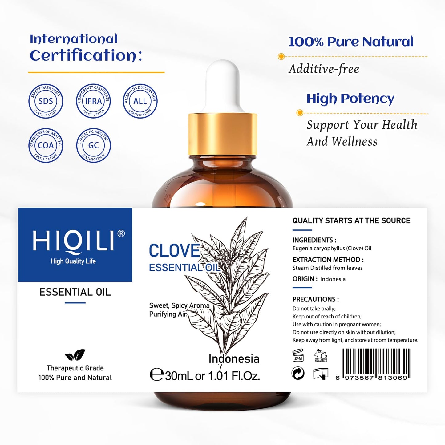 HIQILI Clove Essential Oil 100ML 100 ml (Pack of 1)