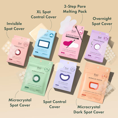 Rael Miracle Invisible Spot Cover - Absorbing Cover, Skin Care, Facial Stickers, 2 Sizes (96 Count)