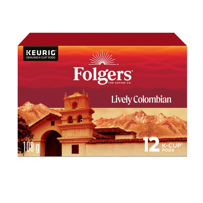 Folgers Caramel Drizzle Flavoured Coffee, Single-Serve K-Cup Pods For Keurig Coffee Makers, 30 Count