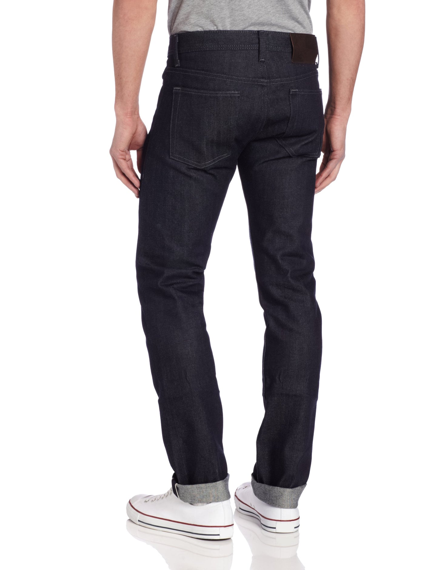 Naked & Famous Denim Men's Weird Guy Low-Rise Tapered-Leg Jean in Indigo Selvedge 33 Made in Canada