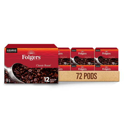 Folgers Caramel Drizzle Flavoured Coffee, Single-Serve K-Cup Pods For Keurig Coffee Makers, 30 Count