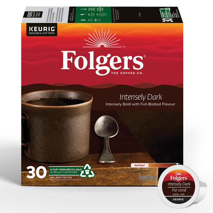 Folgers Caramel Drizzle Flavoured Coffee, Single-Serve K-Cup Pods For Keurig Coffee Makers, 30 Count