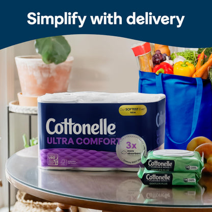 Cottonelle Ultra Comfort Toilet Paper, 12 Mega Rolls (12 Mega Rolls = 48 Regular Rolls)