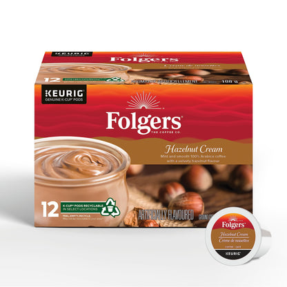 Folgers Caramel Drizzle Flavoured Coffee, Single-Serve K-Cup Pods For Keurig Coffee Makers, 30 Count