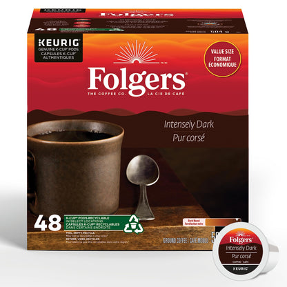 Folgers Caramel Drizzle Flavoured Coffee, Single-Serve K-Cup Pods For Keurig Coffee Makers, 30 Count