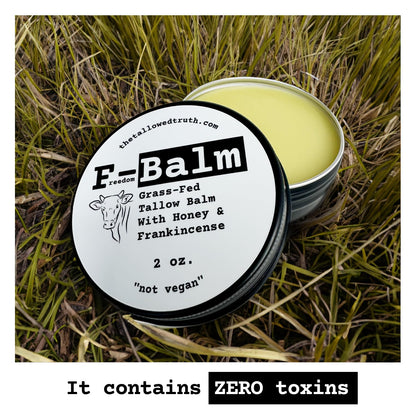 F-Balm Anti-aging Tallow Balm 2 oz - Grass-fed, Grass-finished - Canadian-made All Purpose Tallow Balm