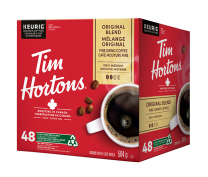 Tim Hortons Original Coffee blend, Single Serve Keurig K-Cup Pods, Medium Roast, 48 Count