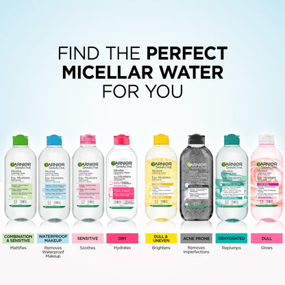 Garnier Micellar Cleansing Water, All-in-One Cleanser and Waterproof Makeup Remover