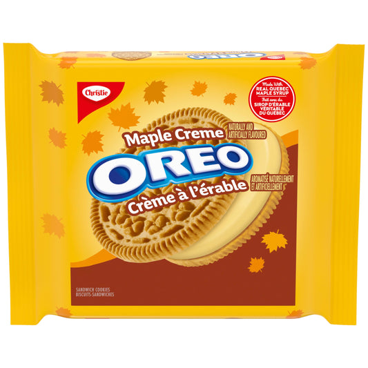 OREO, Maple Creme Sandwich Cookie, Made with Real Quebec Maple Syrup, 261 g Oreo Maple