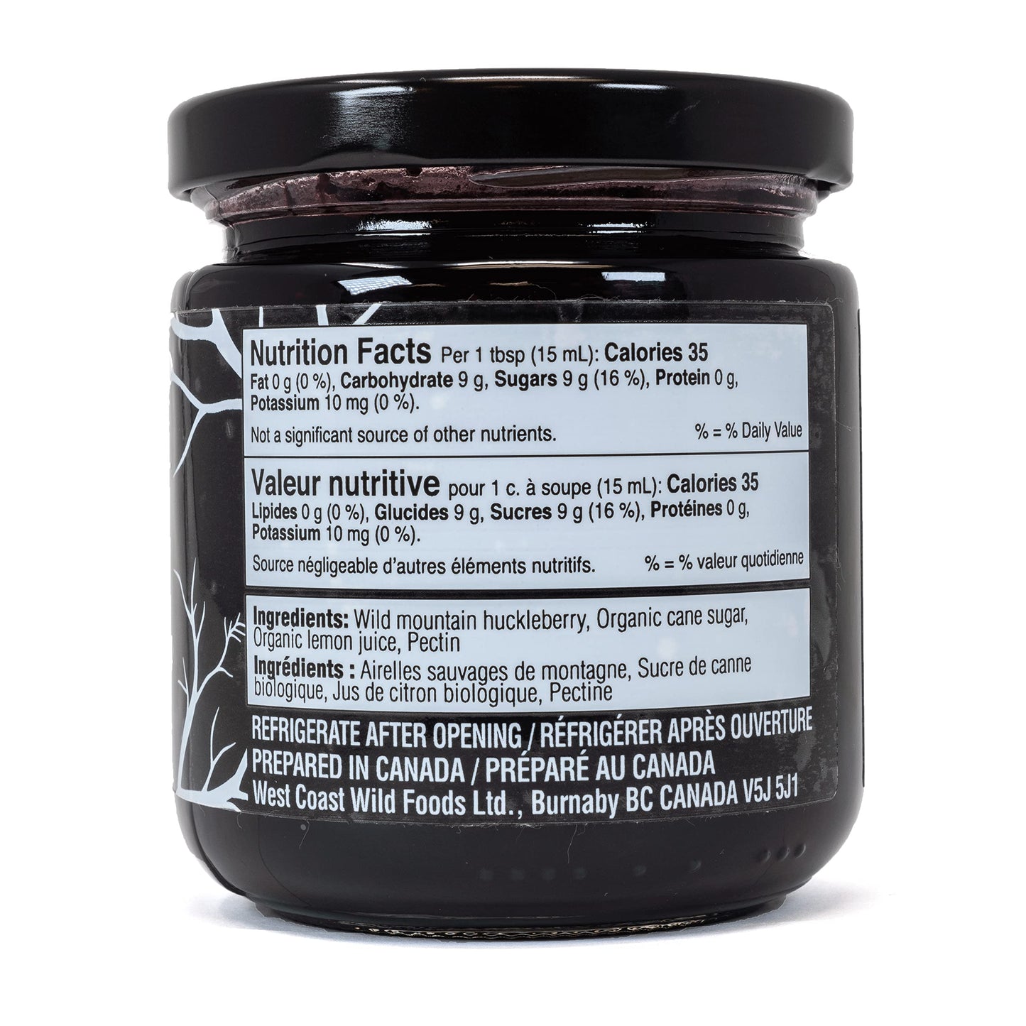 West Coast Wild Foods | Wild Berry Jams | 250ml | Local Wild Food Wild Saskatoon berry