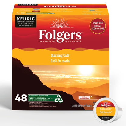 Folgers Caramel Drizzle Flavoured Coffee, Single-Serve K-Cup Pods For Keurig Coffee Makers, 30 Count