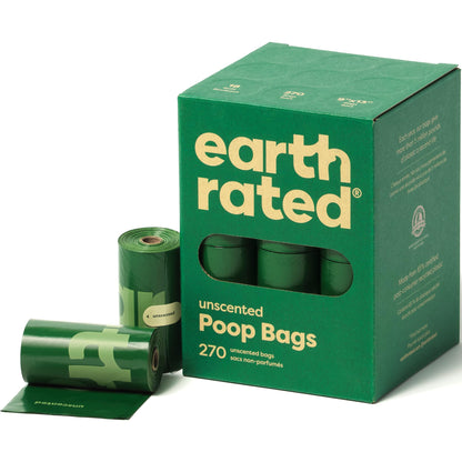 Earth Rated Dog Poop Bags, New Look, Guaranteed Leak Proof and Extra Thick Waste Bag Refill Rolls For Dogs 270 bags