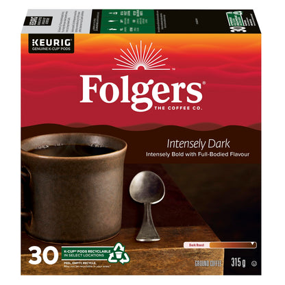 Folgers Caramel Drizzle Flavoured Coffee, Single-Serve K-Cup Pods For Keurig Coffee Makers, 30 Count