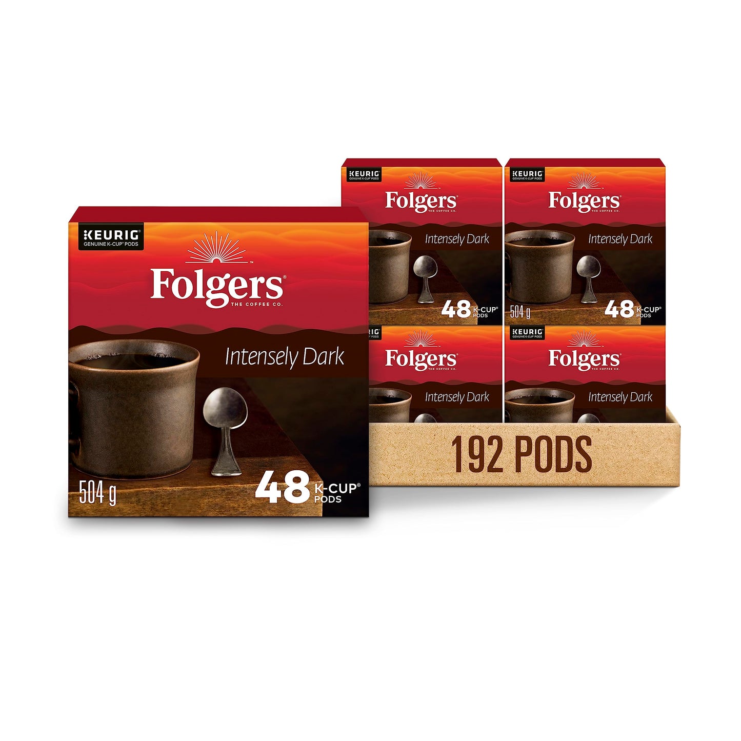 Folgers Caramel Drizzle Flavoured Coffee, Single-Serve K-Cup Pods For Keurig Coffee Makers, 30 Count