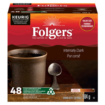 Folgers Caramel Drizzle Flavoured Coffee, Single-Serve K-Cup Pods For Keurig Coffee Makers, 30 Count