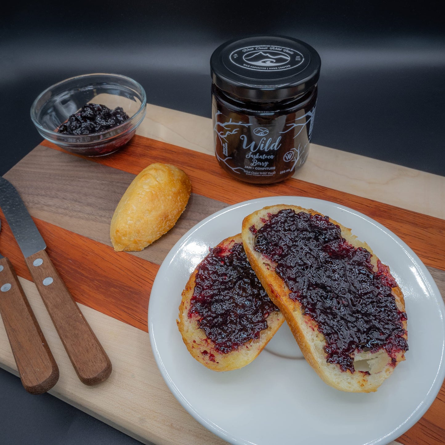 West Coast Wild Foods | Wild Berry Jams | 250ml | Local Wild Food Wild Saskatoon berry