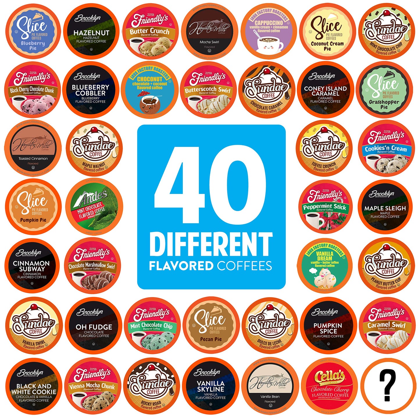 Two Rivers Coffee Flavored Coffee Pods Compatible with Keurig K Cup Brewers, Assorted Flavored Coffee, 40 Count Assorted Variety Pack 40 Count (Pack of 1)