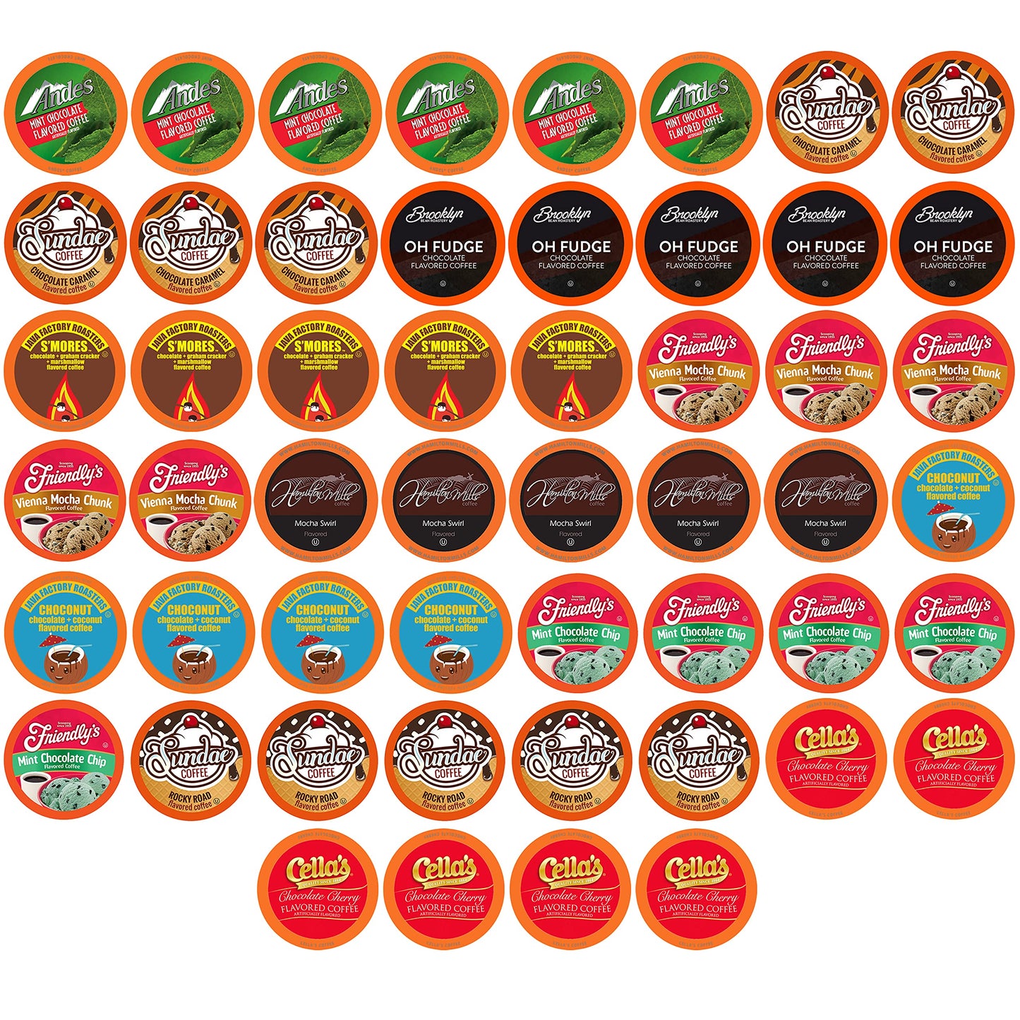 Two Rivers Coffee Flavored Coffee Pods Compatible with Keurig K Cup Brewers, Assorted Flavored Coffee, 40 Count Assorted Variety Pack 40 Count (Pack of 1)